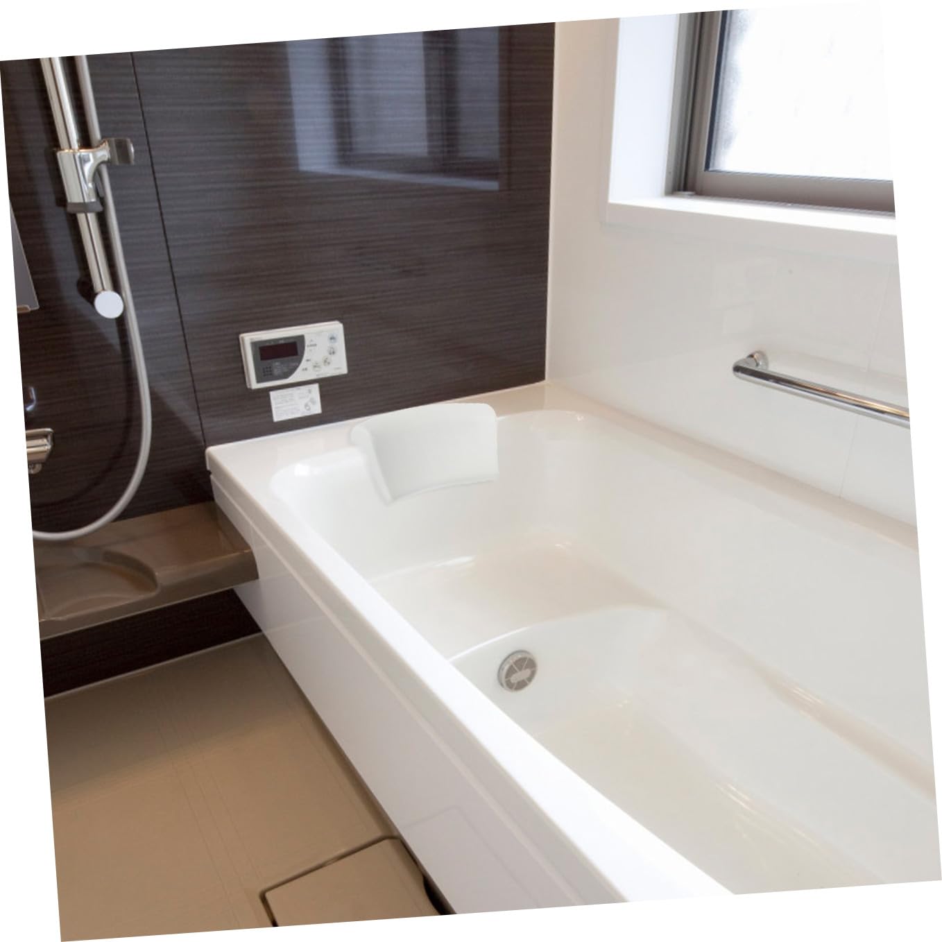 VICASKY Cuscino Ventosa Antiscivolo Bianco Morbido e Confortevole per Vasca da Bagno in Pu Relax e Supporto Collo per Casa e Spa