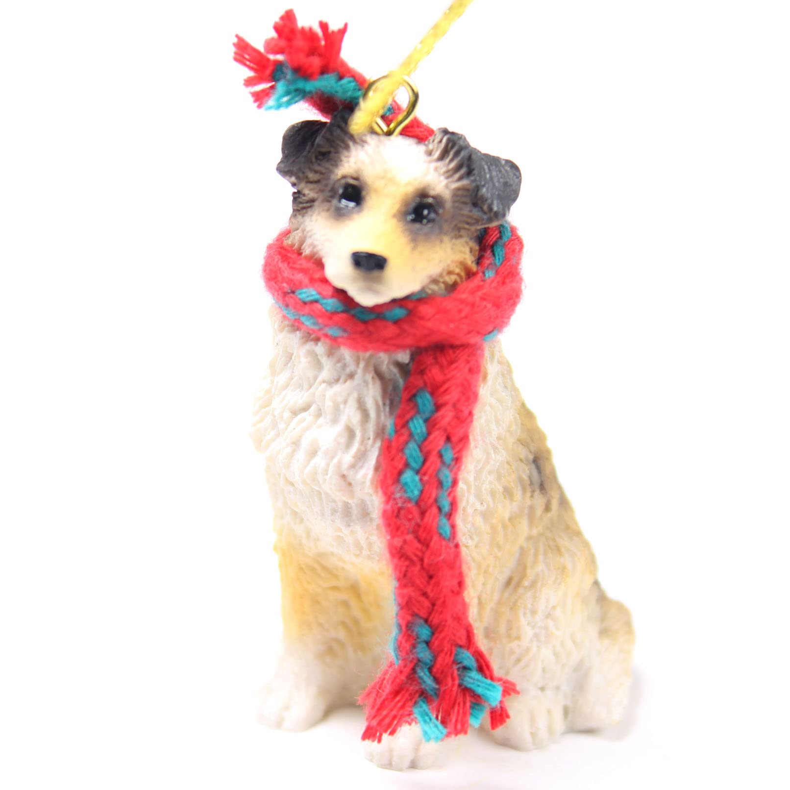Berger australien Tiny One de Noël marron : figurine chien suspendue