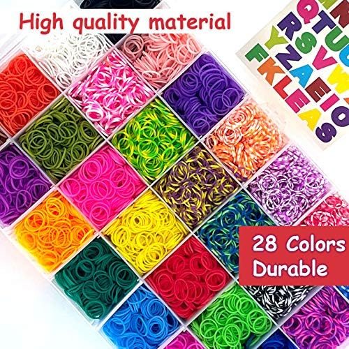 Newthinking 11600+ Rubber Band Refills Kit, Rubber Bands Bracelet Making Set with Case for Kids, Includes DIY Rubber Bands, Clips, Bracelet Beads, Tools and Stickers