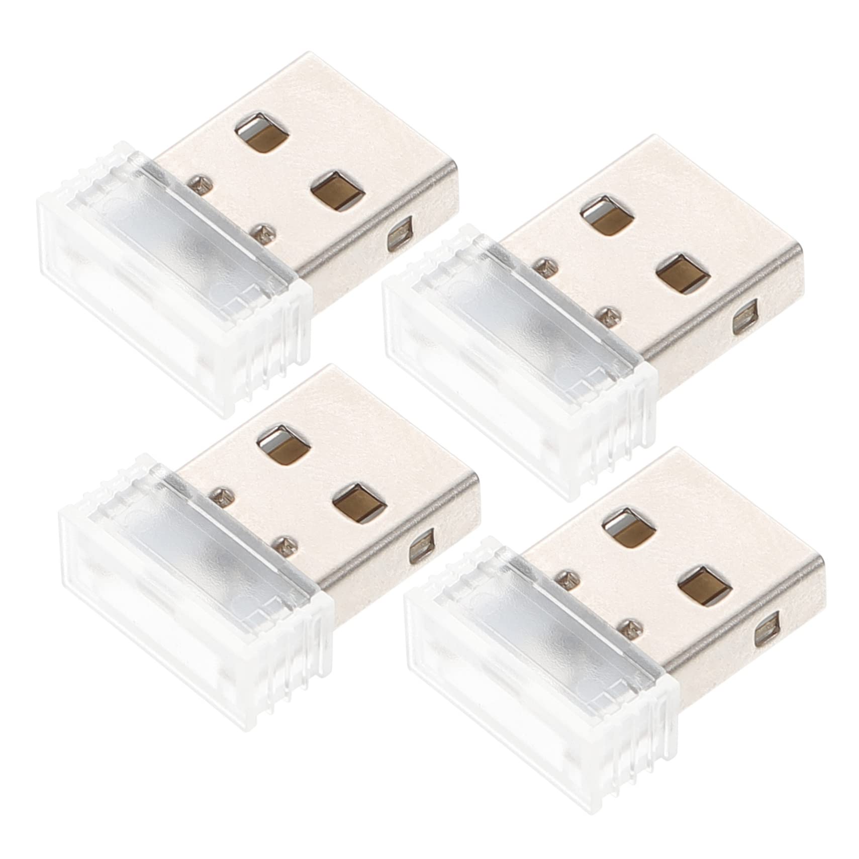 Gogogmee 4Pcs USB Car Interior LED Lights Portable Vehicle Illumination Lamps Easy Install Decorative Rgb Lighting for Comfortable Atmosphere No Wiring Required