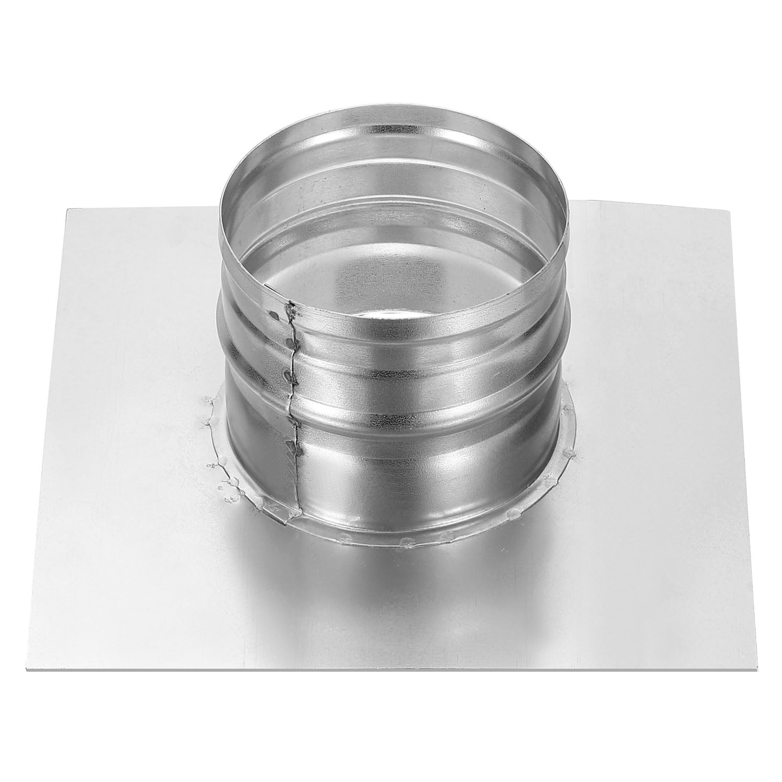 4" Inch Duct Connector Flange: Mineye Galvanized Steel Duct Flange For HVAC Connector, With Square Spigot Wall Plate – Dryer Vent Adapter And Mounting Plate, HVAC Systems, Airflow Management - View #2