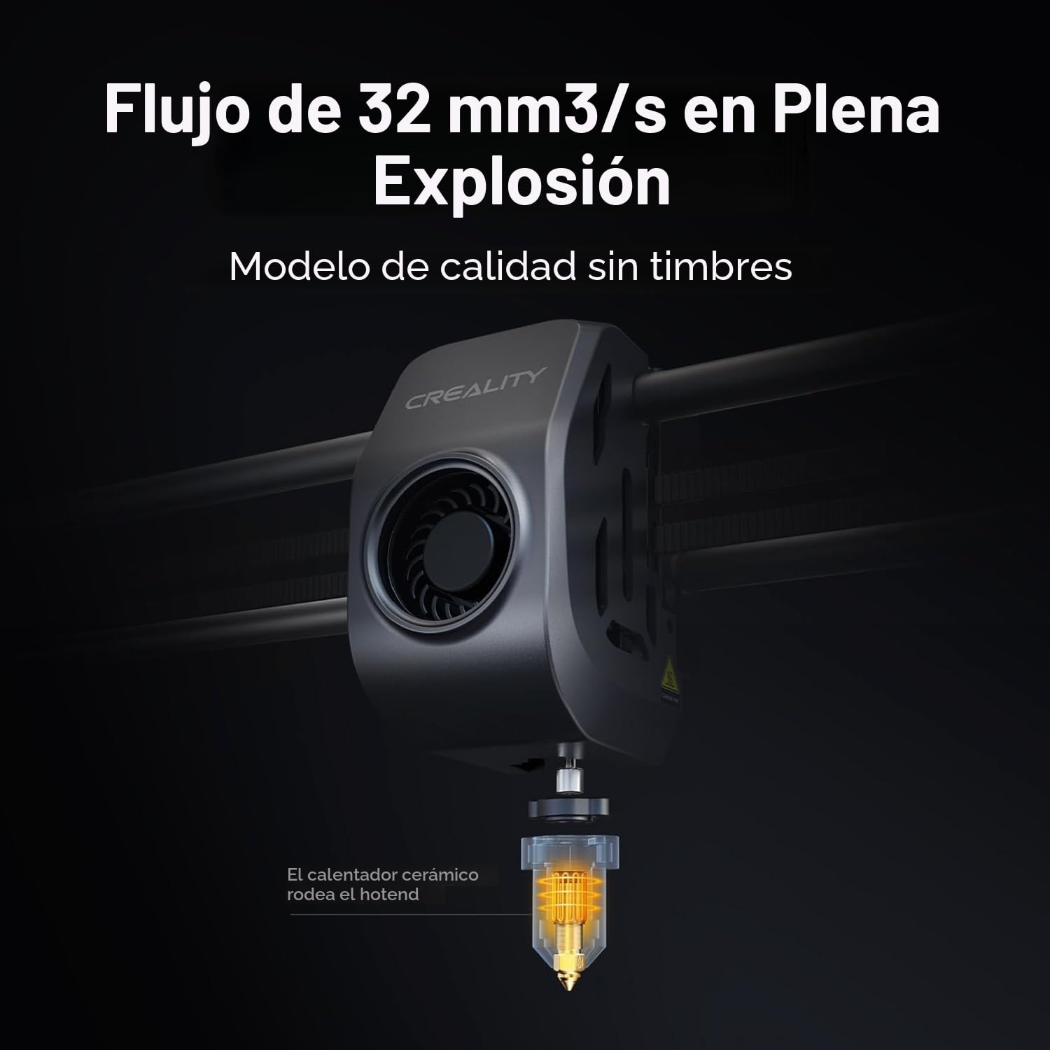 Creality K1 Impresora 3D 600mm/s Ultra Rápida Velocidad de Impresión, Impresora Inteligente con CPU Dual Core 1.2 GHz, Impresora 3D DIY LCD Auto Nivelación