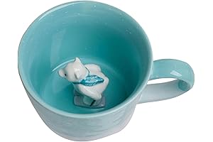 DIHOclub Skiing Polar Bear Ceramic Cup