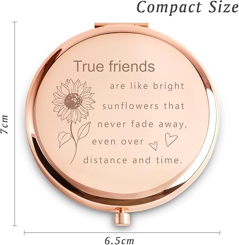 Miniatura 4 de COYOAL Regalos de amistad para mujeres, espejo compacto inspirador personalizado, regalos de cumpleaños de Navidad para amigas y mujeres, regalos de