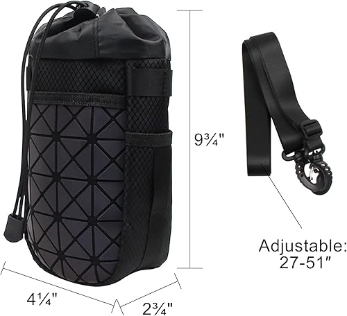 Miniatura 3 de AutoRocking Bolsa para botella de agua para bicicleta, soporte para tazas de bicicleta con malla, gran capacidad para bicicleta de montaña, ciclismo