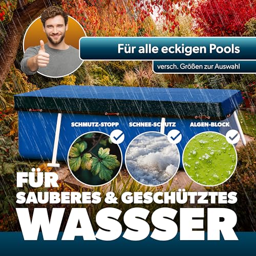 poolomio® Poolabdeckung 549 x 274 cm Intex Ultra XTR Frame Pool | 2in1 Solarplane & Winterabdeckung...