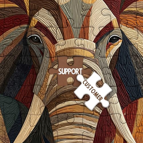 Rompecabezas Colorido de Mosaico de Elefante para Adultos, 1000 Piezas, Arte Animal Desafiante miniatura 7