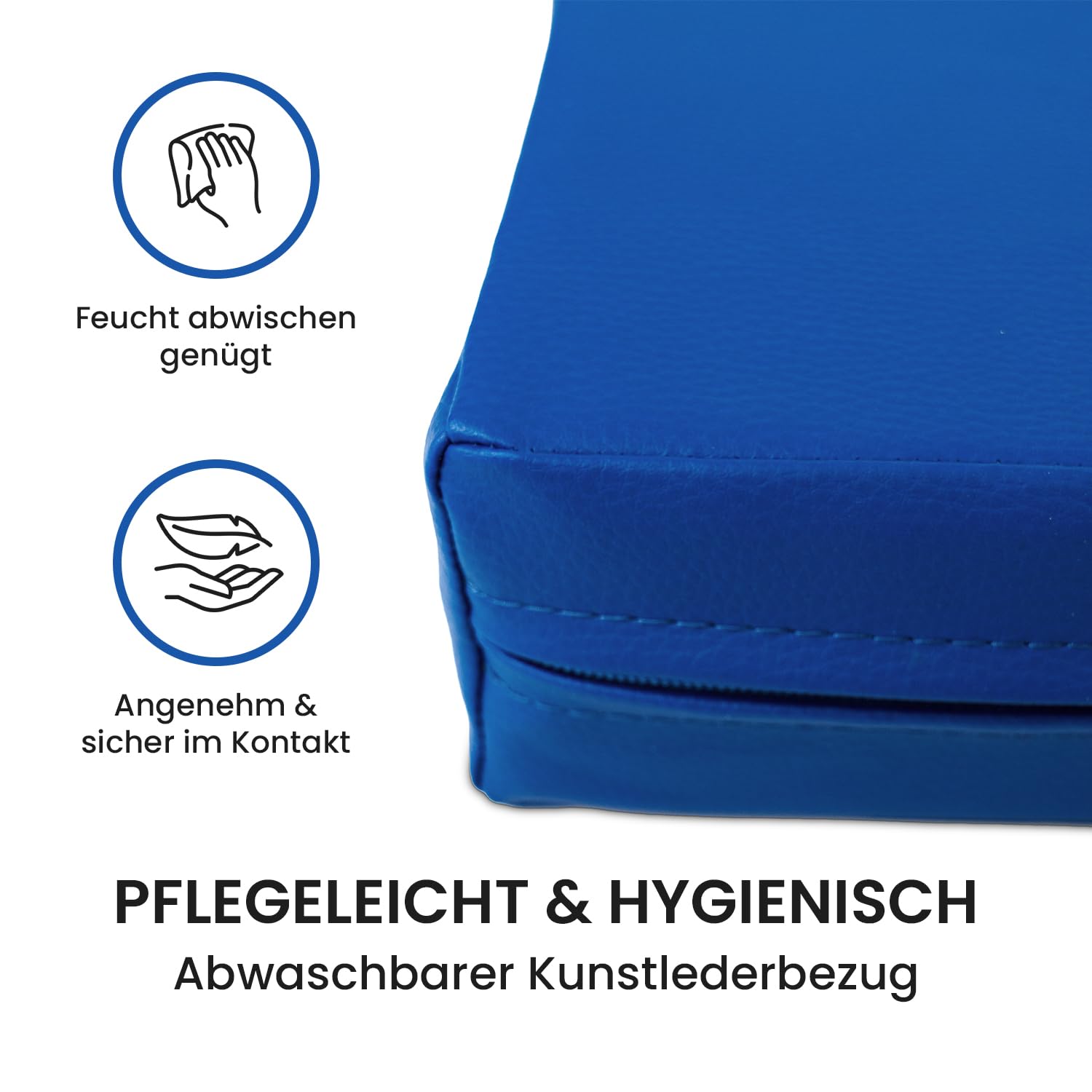 Jeflex - Weichbodenmatte & Turnmatte 200 x 100 x 8 cm MADE IN GERMANY/Gymnastikmatte tragbar/platzsparende Fitnessmatte & Yogamatte/Spielmatte für Kinderzimmer