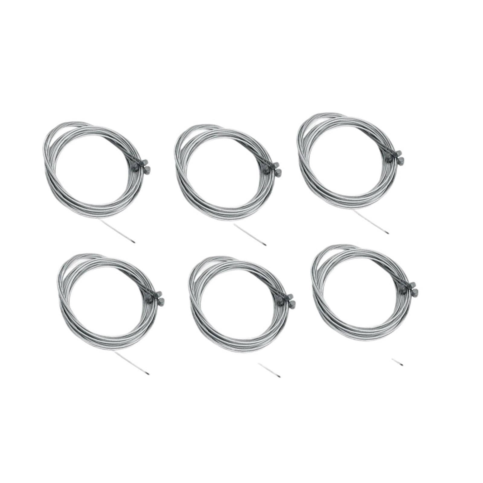 Cable de Acelerador Cable de Embrague Acelerador para Motocicleta, Acero Freno Delantero y Trasero 1,2 M,8 Largo Cable para Carburador(6pcs 1.8m Brake)