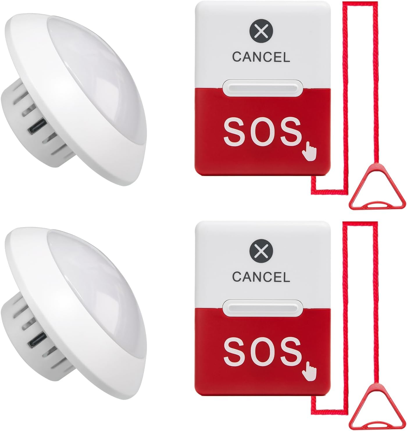 Caregiver Pager Nurse Call System Alert Button for Seniors at Home Pager for Elderly/Patient/Disabled/Nursing Home 2 SOS Call Buttons 2 Receivers Caregiver Pager Nurse Call System Alert Button for Seniors at Home Pager for Elderly/Patient/Disabled/Nursing Home 2 SOS Call Buttons 2 Receivers