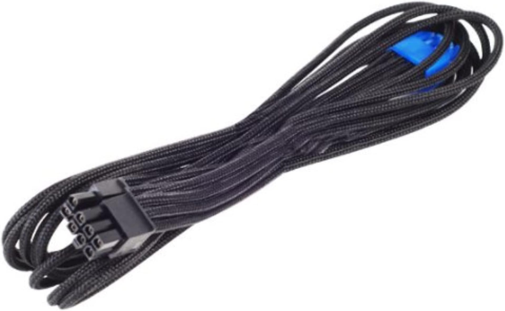 Technology PP06B-PCIE55 Black Sleeved PSU Cable for One PCI-E 8pin (6+2), PP06B-PCIE55
