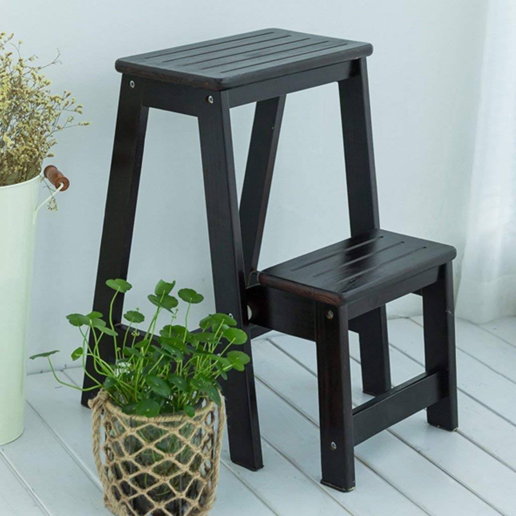 Cxvhsertwr Black Ladders For Home, Outdoor Home Dual-Purpose Step Stool(Black)