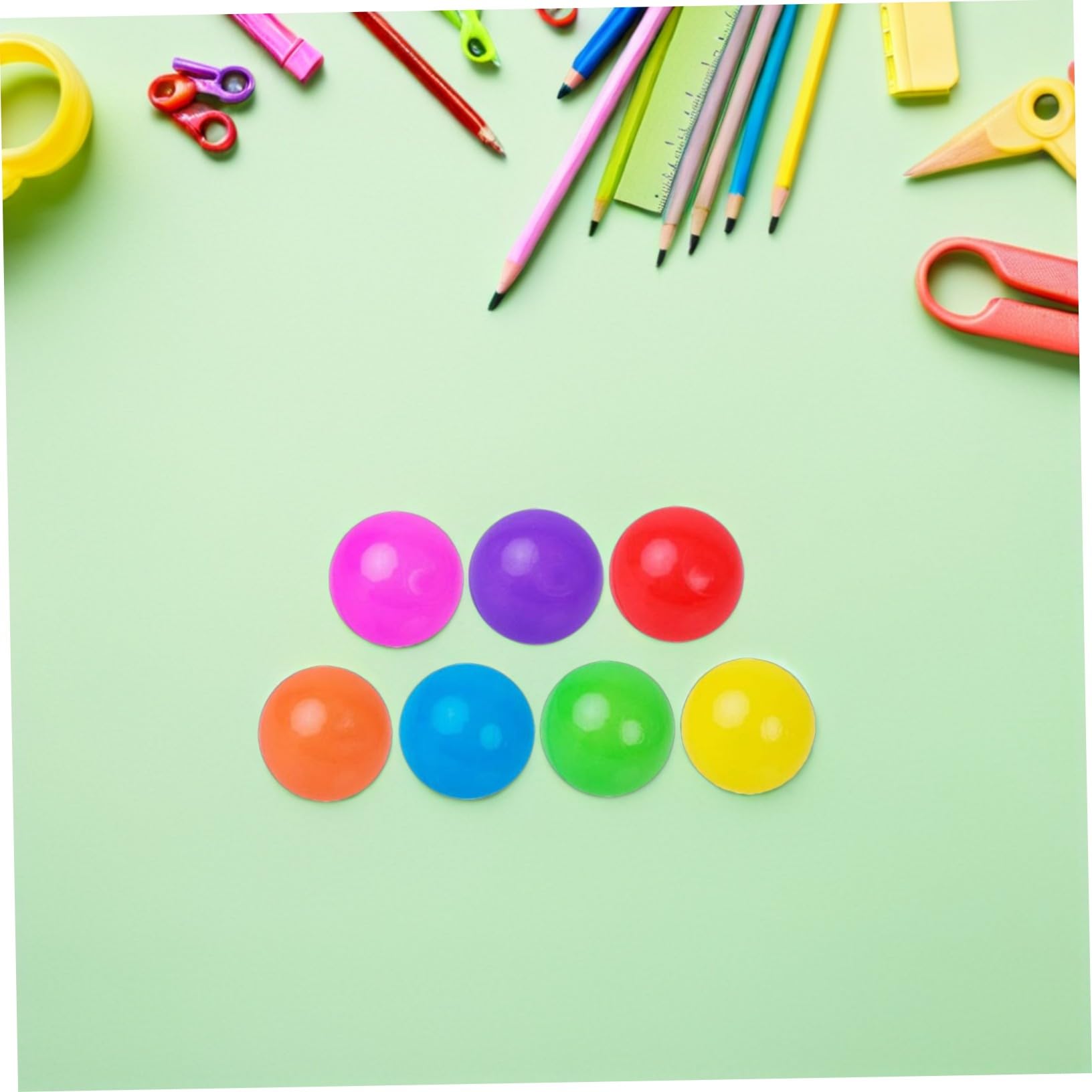 BESPORTBLE 100 Boules Rondes en Plastique Souple pour Piscine à Balles, 5,5cm, Lot de 100 Pièces Colorées, pour Salle de Jeux Bébé et Développement Musculaire