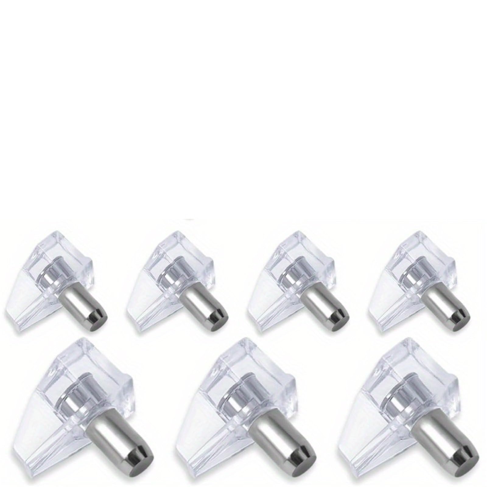 20 Pcs Shelf Studs Pegs with Metal Pin Shelves Support Seperator Fixed Cabinet Cupboard Wooden Furniture Bracket Holder for Cabinet