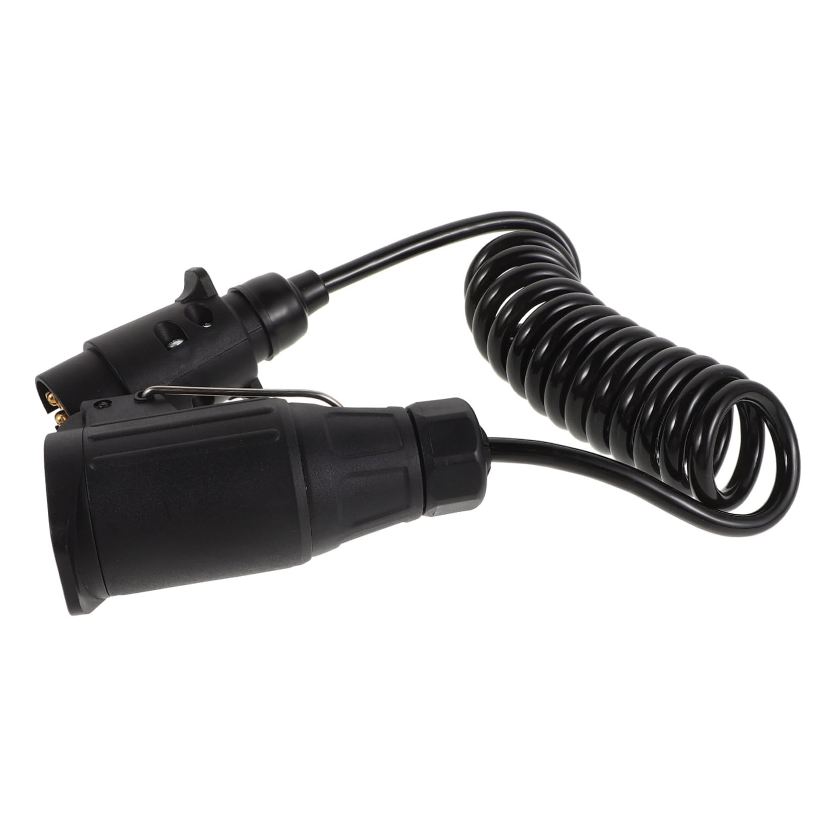 VALICLUD Poliger Anhängerstecker Polige Steckdose Spiralkabel Anhängerverlängerung Robustes Flexibles Kabelbaum Adapter für Wohnwagen Bootstrailer Pkw Caravan Rv
