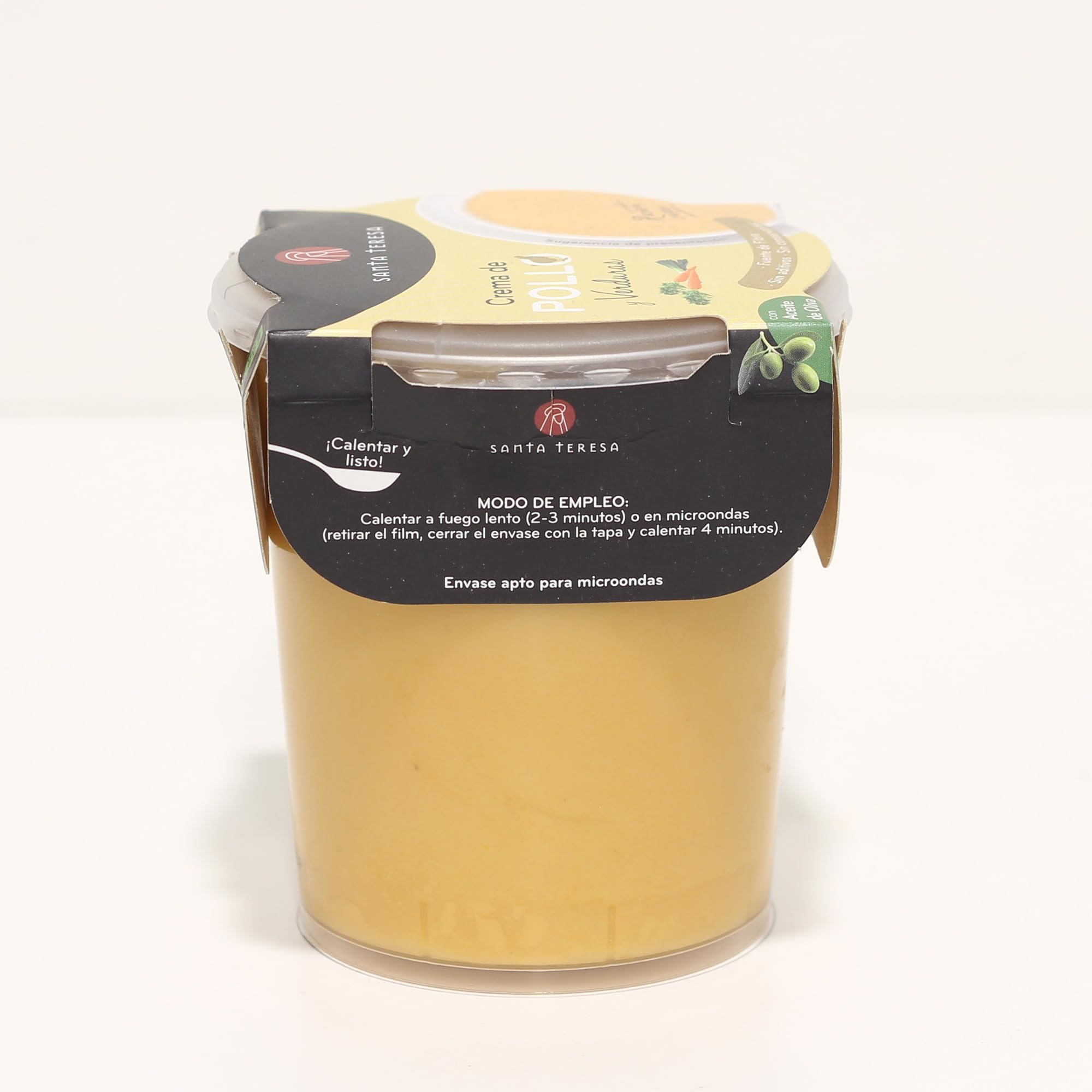 Santa Teresa - Pack de 6 Cremas de Pollo y Verduras - Elaboradas Con Ingredientes Naturales, Sin Conservantes Ni Aditivos - Envase Apto Para Microondas. 3.600ml