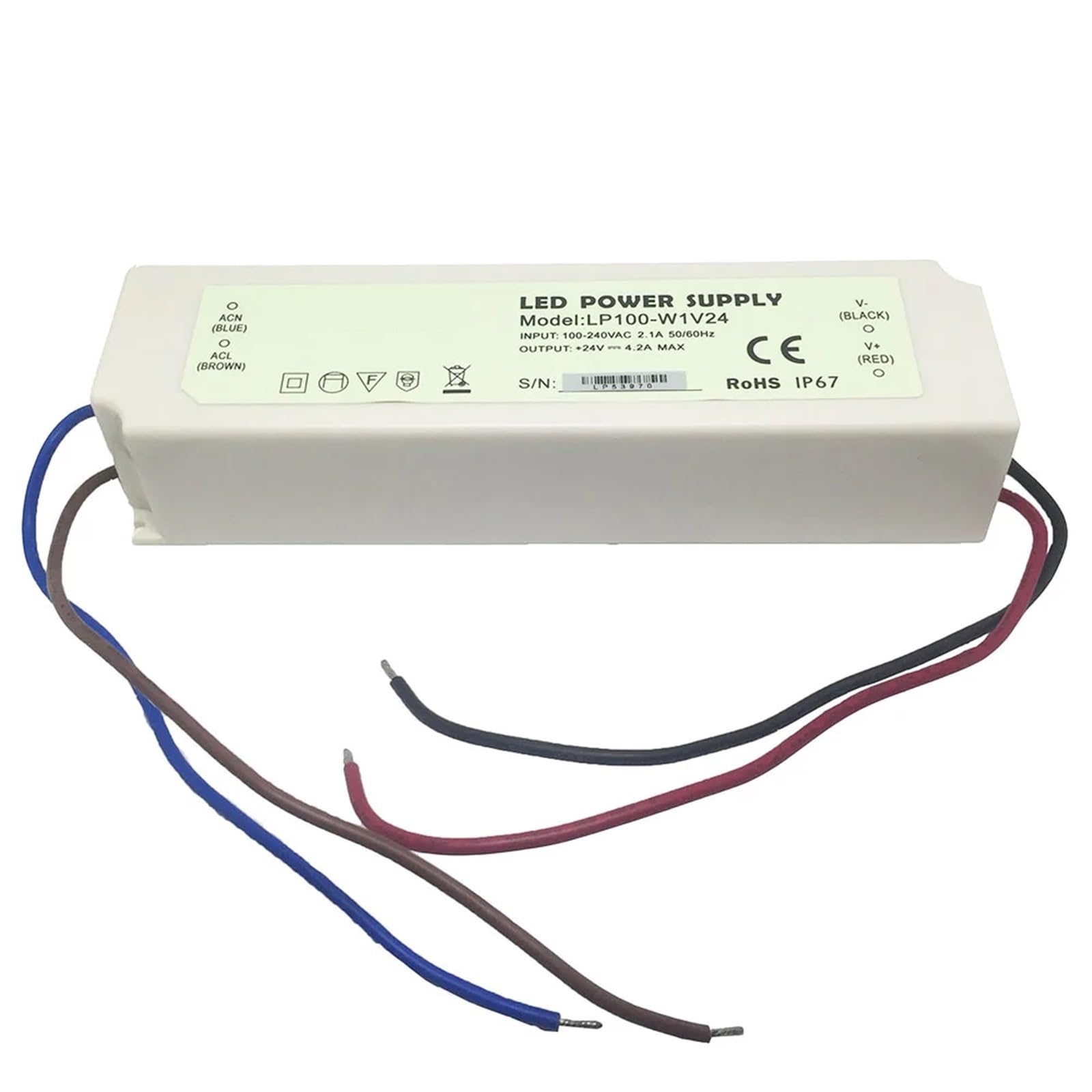 Alimentation LED étanche, entrée CA 100-240 V, tension de sortie CC 12 V, 24 V, transformateur d'éclairage 20 W, 35 W, 60 W, 75 W, 100 W(35W 3A 12V)