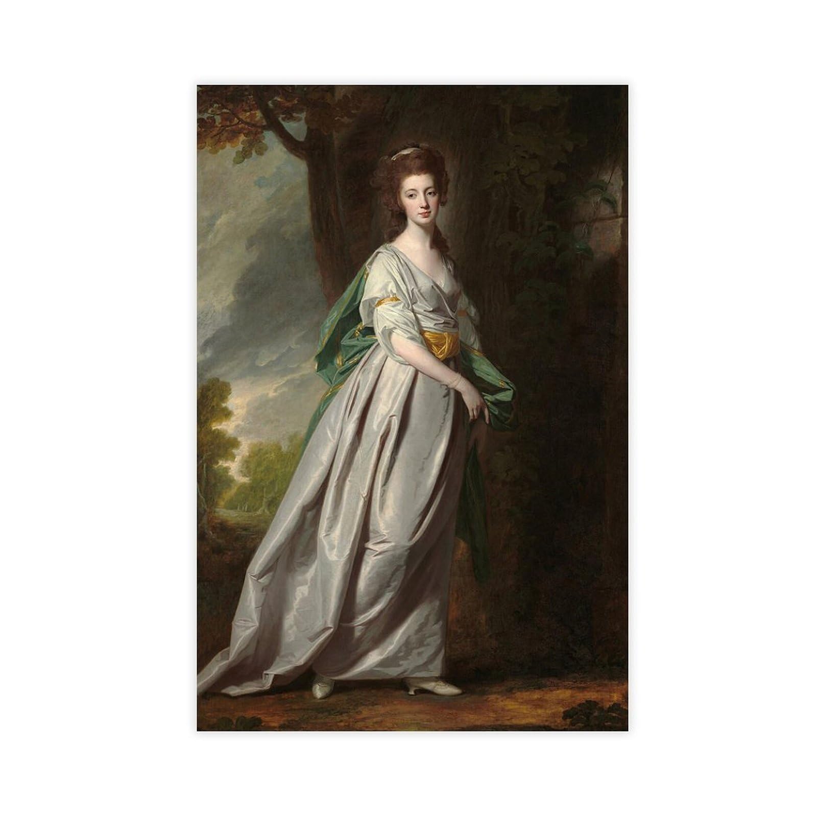 ANFOTCM George Romney, Mrs. Thomas Scott Jackson, artystyczna dekoracja ścienna plakat rodzinny bar restauracja garaż kawiarnia sztuka znak prezent 50 x 75 cm