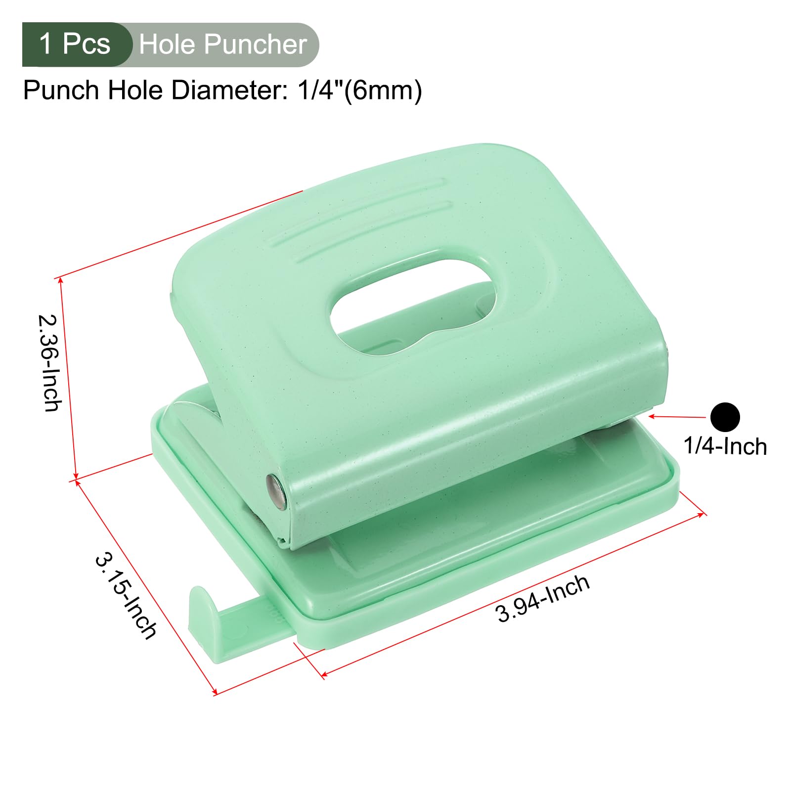YOKIVE 2 Hole Punch Hole Paper Puncher, Green - Image 2