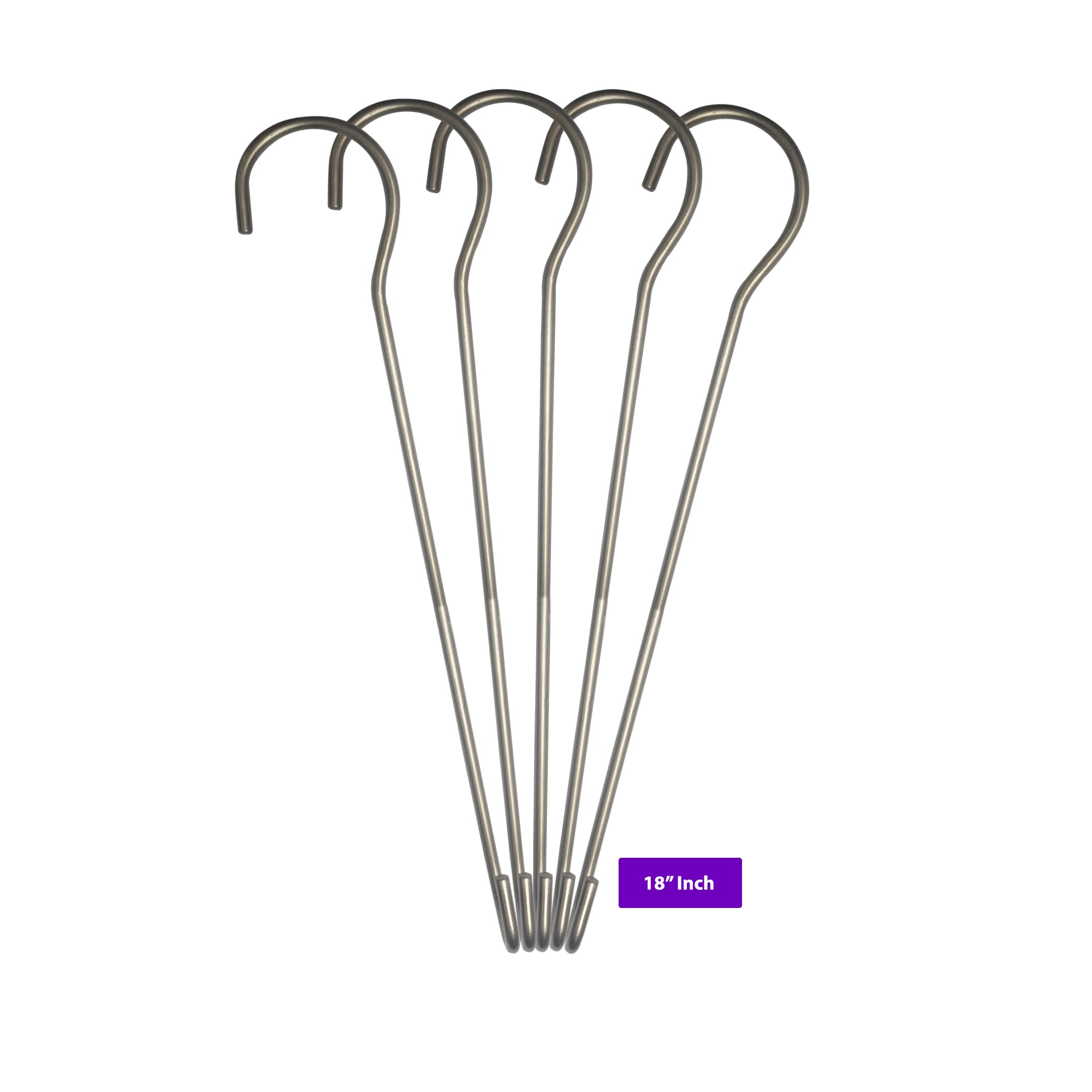 BnoSpace Stainless Steel S Hooks for Hanging Kitchen Utensils & Home, Twist Angled - Pack of 5 (18 Inch) (B0B9LG2GTT) Amazon Price History, Amazon Price Tracker