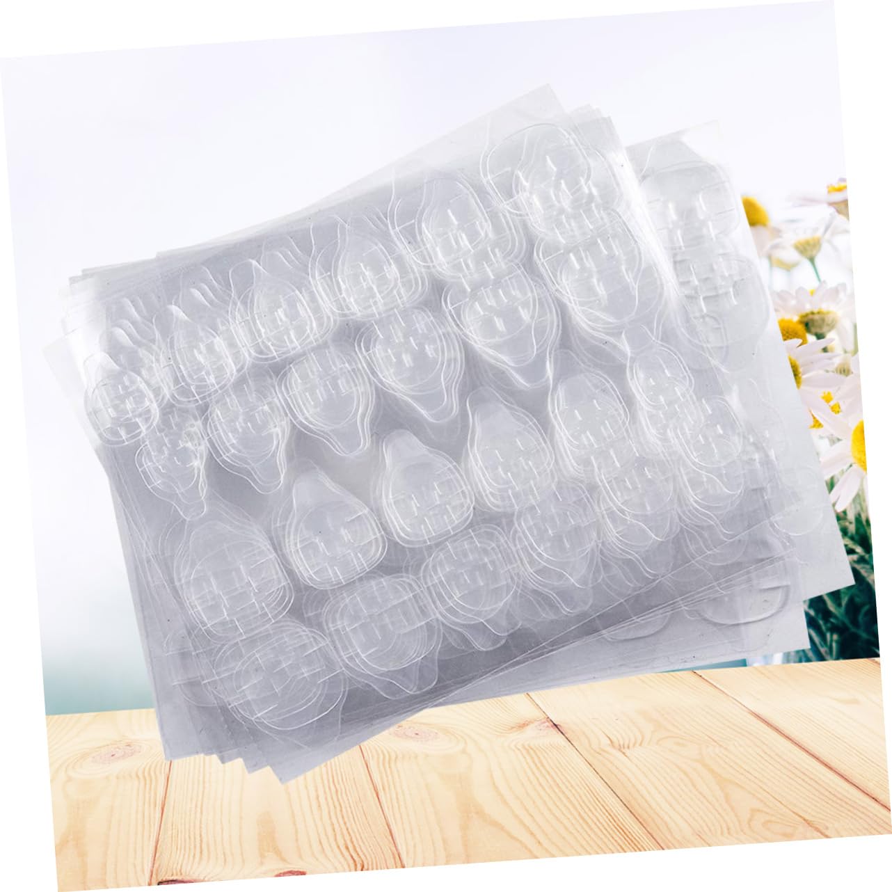 FOMIYES 150blätter Doppelseitige Nagelkleber-sticker à Transparent Für Kreative Nagelkunst Einfach Anzuwenden Für Falschnägel Und Nail Art Design