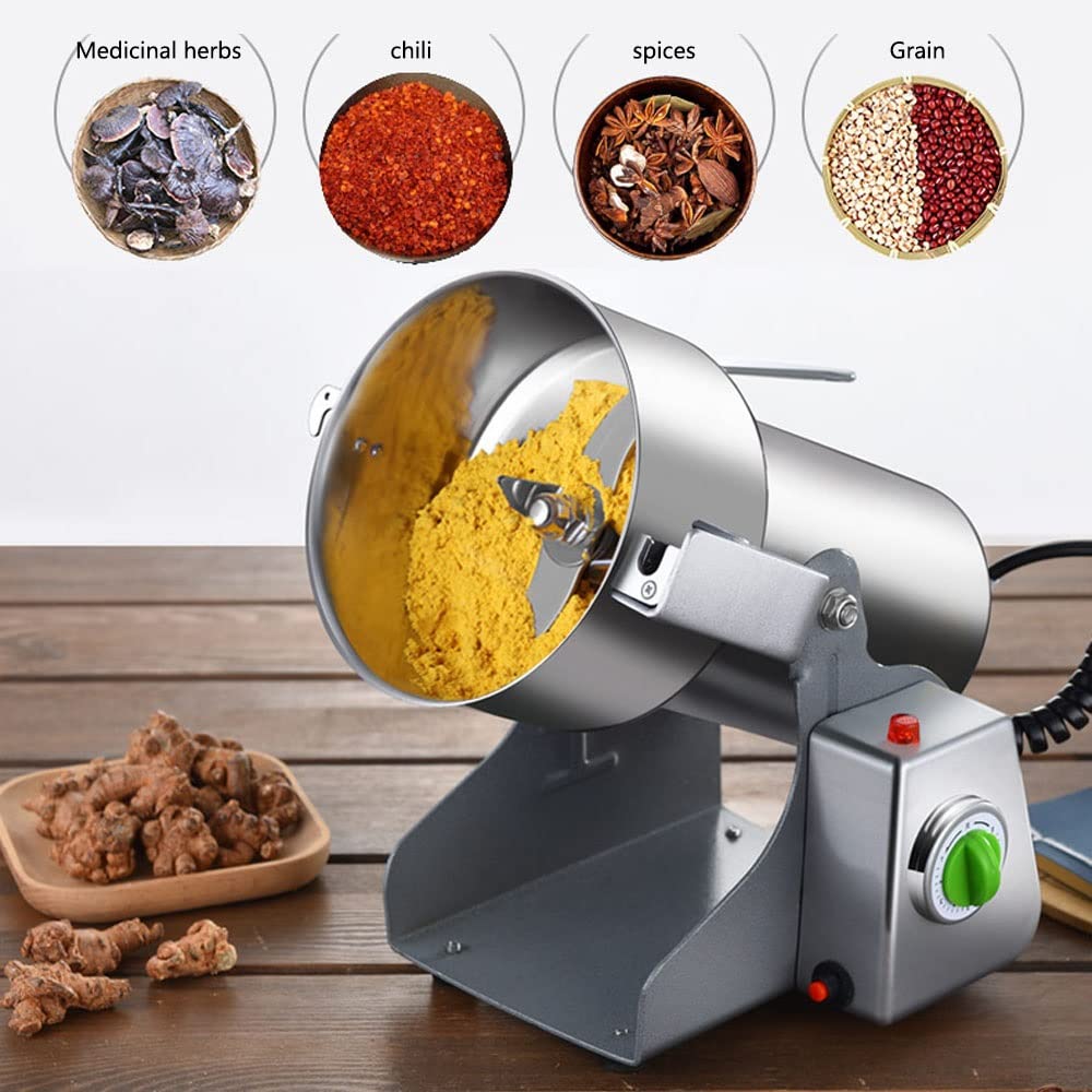 800 g, młynek do ziół, stal nierdzewna, kruszarka do musli, wysoka prędkość, do mielenia ziaren kawy, przypraw, pieprzu, musli (stal nierdzewna 304)