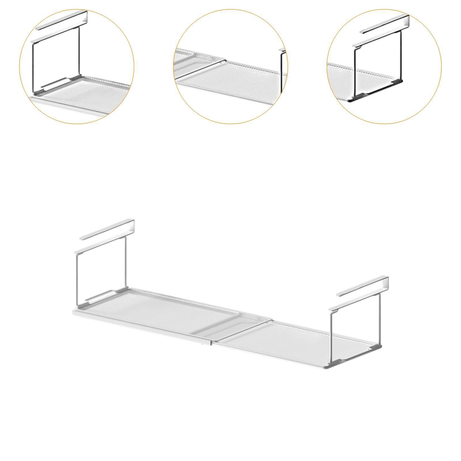 Cestino sottopensile, scaffale sottopensile, estensibile, | robusto, facile da installare, organizer per armadi, cestino da parete sospeso