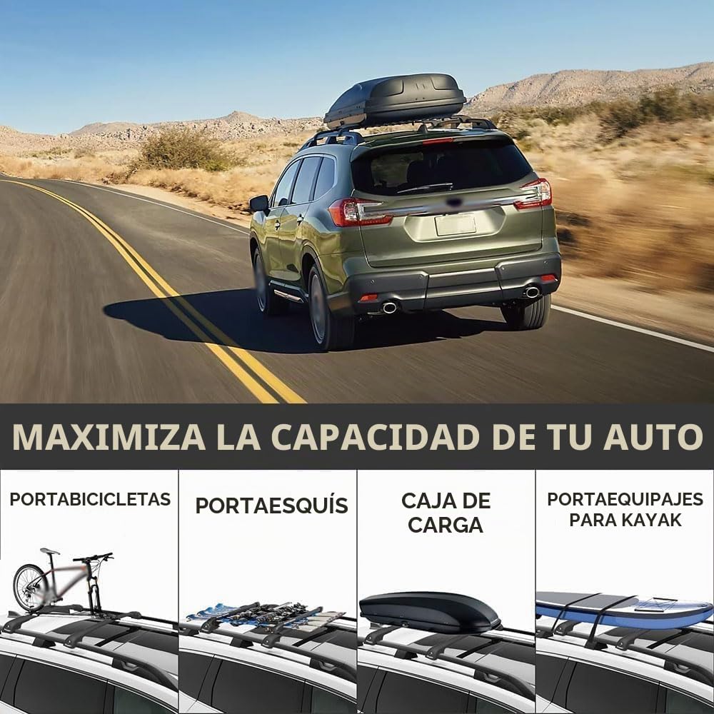 Aluminio, 2Uds Portaequipajes Techo de Coche, Portaequipajes Barras Transversales, Portaequipajes Bicicleta con Cerradura, Rieles Soporte Accesorios, para Fo-rd Ecosport 2013-2020,Bla-CK