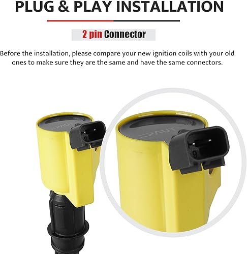 Miniatura 4 de Paquete de bobinas de encendido compatibles con Ford 4.6L 5.4L V8 F-150 F-250 Expedition Crown Victoria Mustang Lincoln Town Car Mercury Explorer
