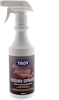 Iodine Spray Skin and Wound Dressing Horse Equine Troy 500ml