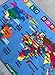 Play Time Blue Kids Reversible Area Rug World Continent Map Learning Carpet Game Room Design #7, (4' x 5'9