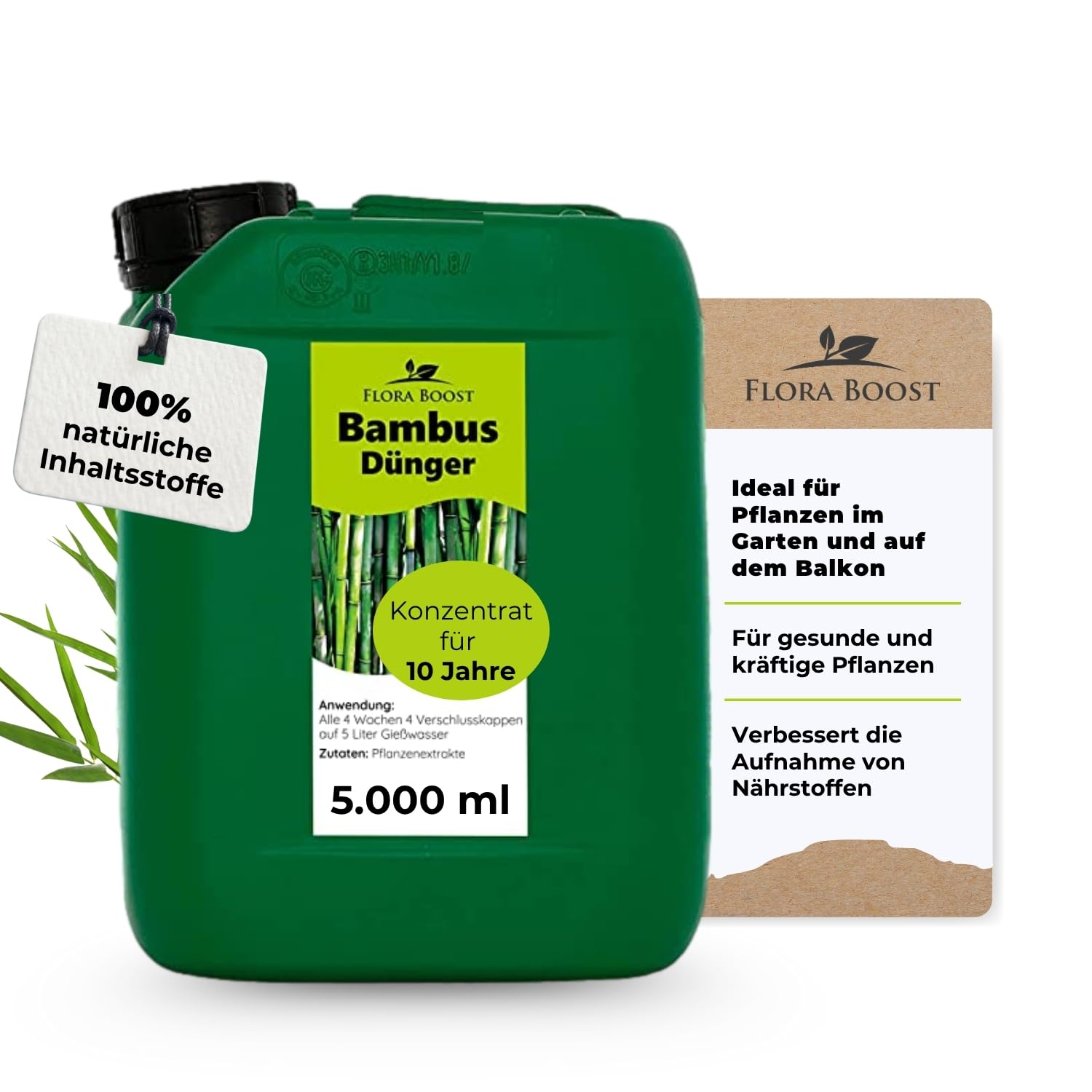 Flora Boost Bambus Dünger 5L, Flüssigdünger, Für bis zu 1000L Gießwasser