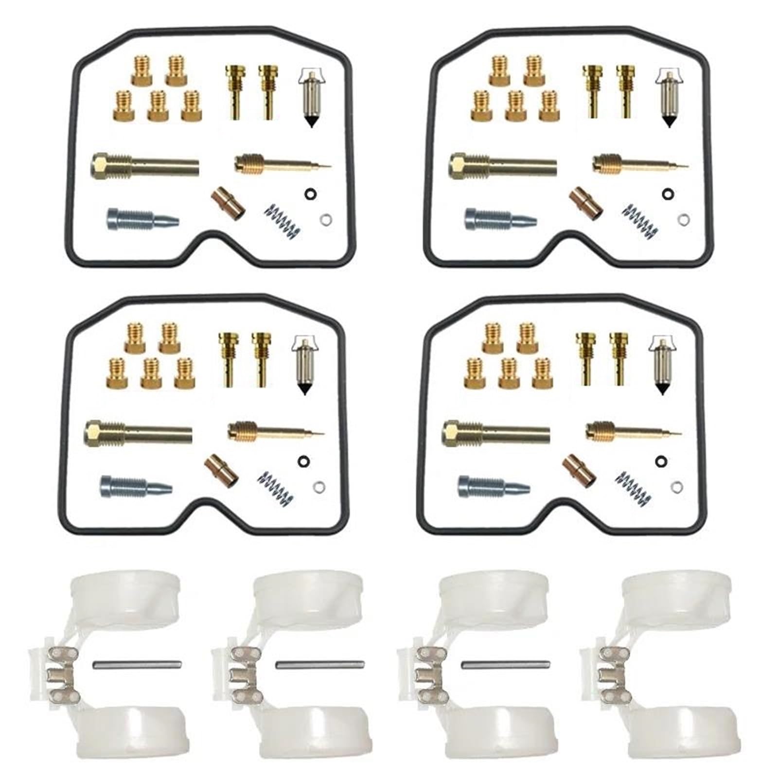 DTASMBD Motorcycle Carburetor Repair Kit For FZ400 4YR FZ 400 4 YR Carb Rebuild Pieces Replacement Set Engine Carburettor Rebuild Fix Kit Replacement(SET 4)