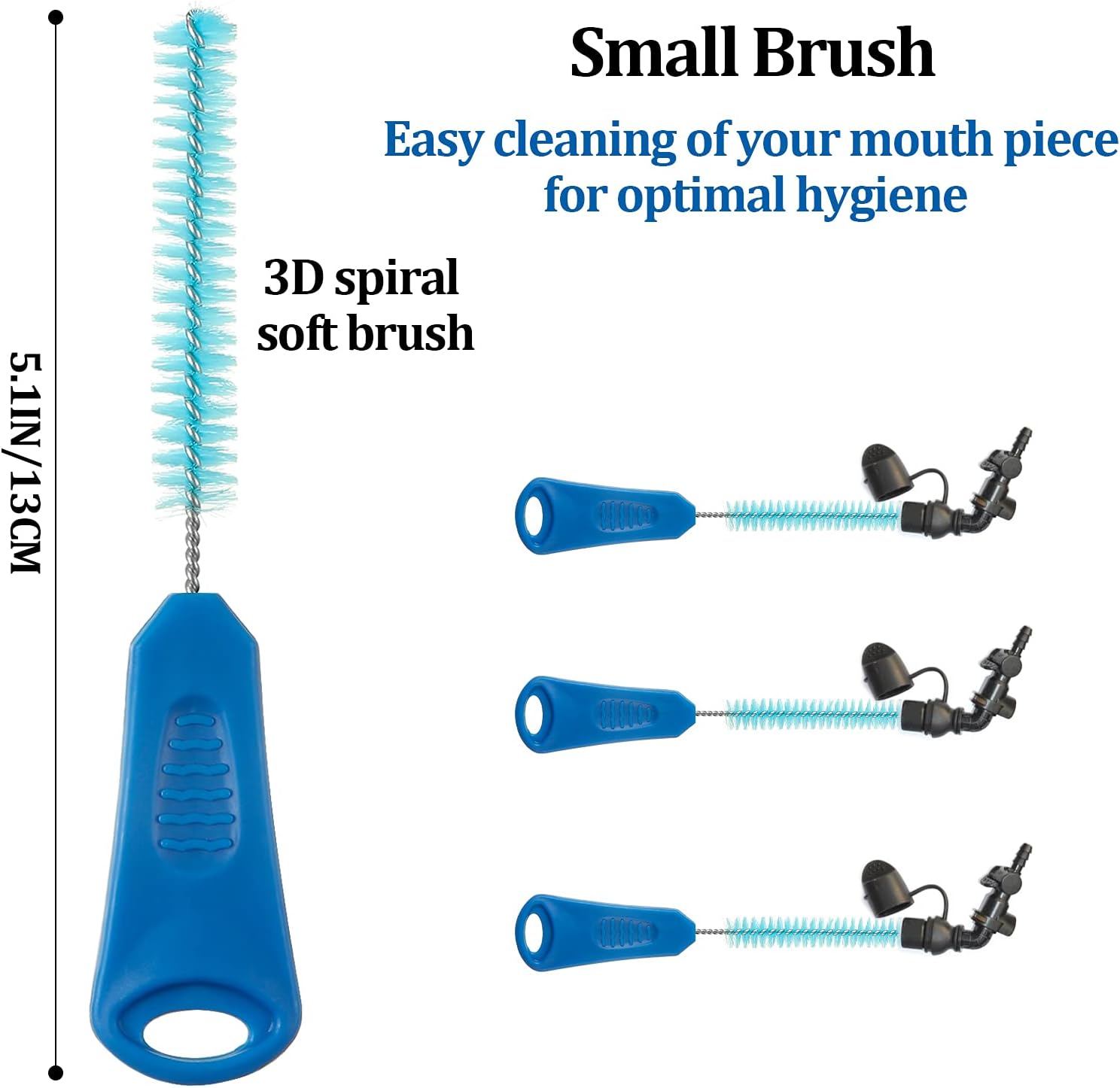 2 Packs Hydration Bladder Cleaning Kit, 8 in 1 Water Bladder Cleaning Brush Kit Includes Flexible Long Bladder Brush for Hose Small Bite Valve Brush Big Brush Drying Collapsible for Bladder