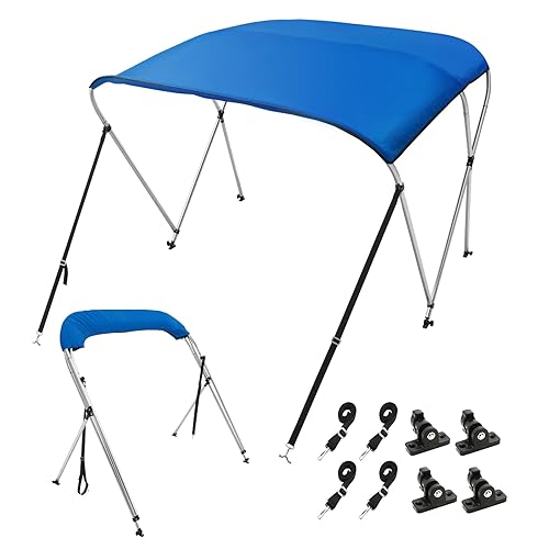 VEVOR 3 Bow Bimini Top Boat Cover, 900D Polyester Canopy