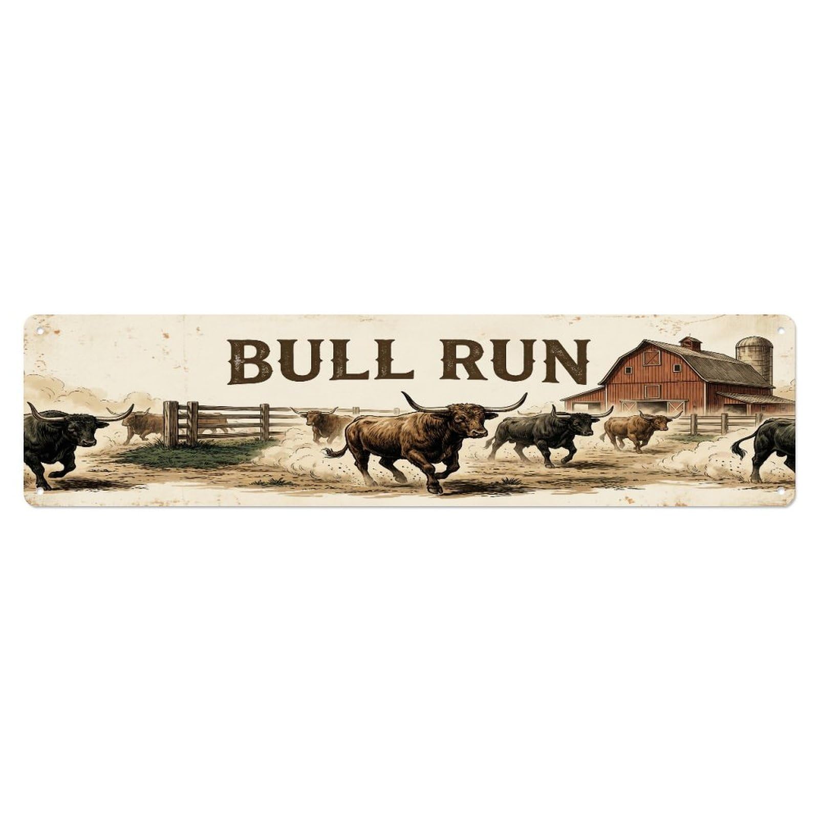 Xanthor Style Metal Tin Sign Vintage Yard Roar Bull Farmhouse Funny Bull Backyard Farm