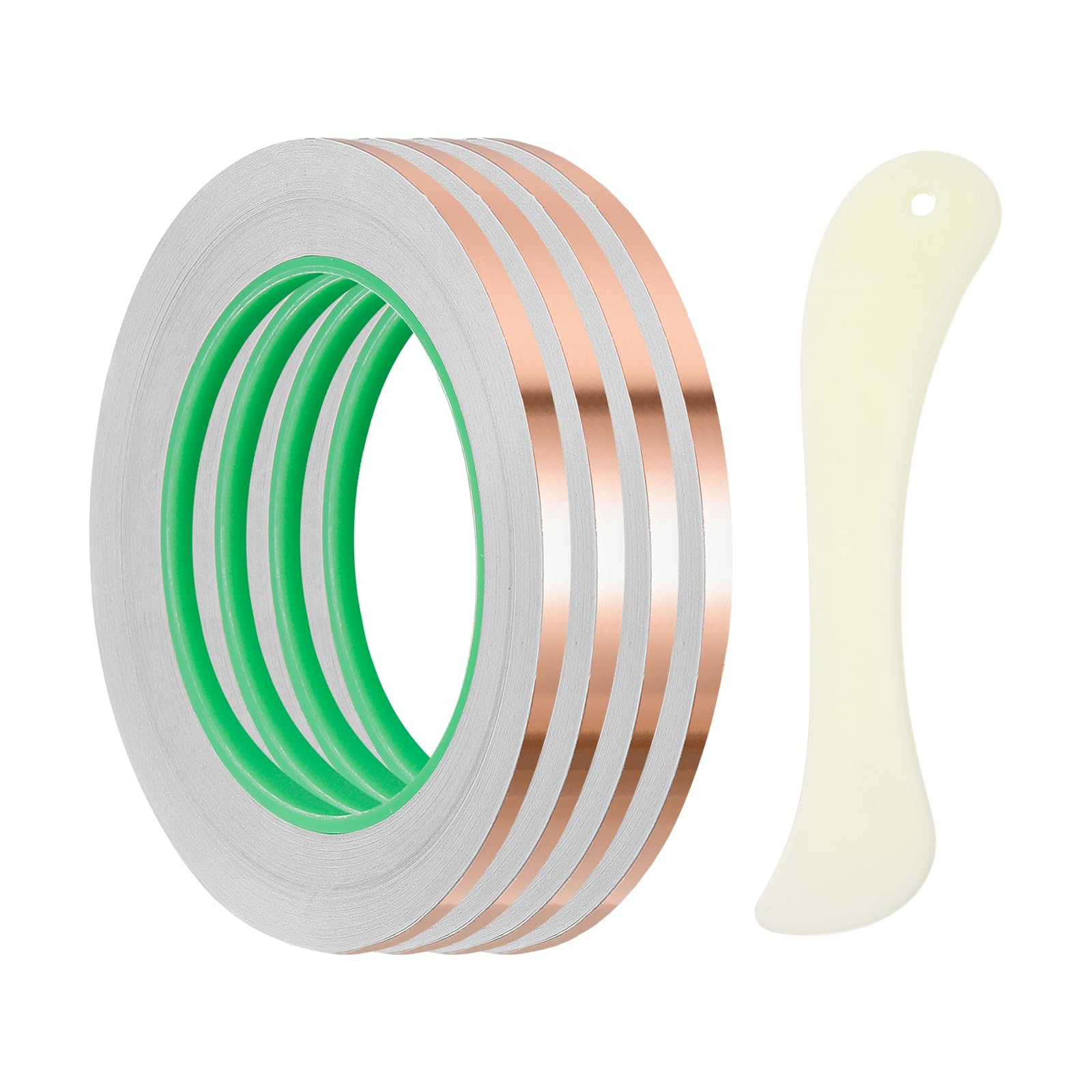 PATIKIL Copper Foil Tape, (6mm x 20m) (4Set), Double Conductive Adhesive Tape with Correction Tool, Suit for - Guitar EMI/RFI Shielding/Electrical Repairs โ image 1