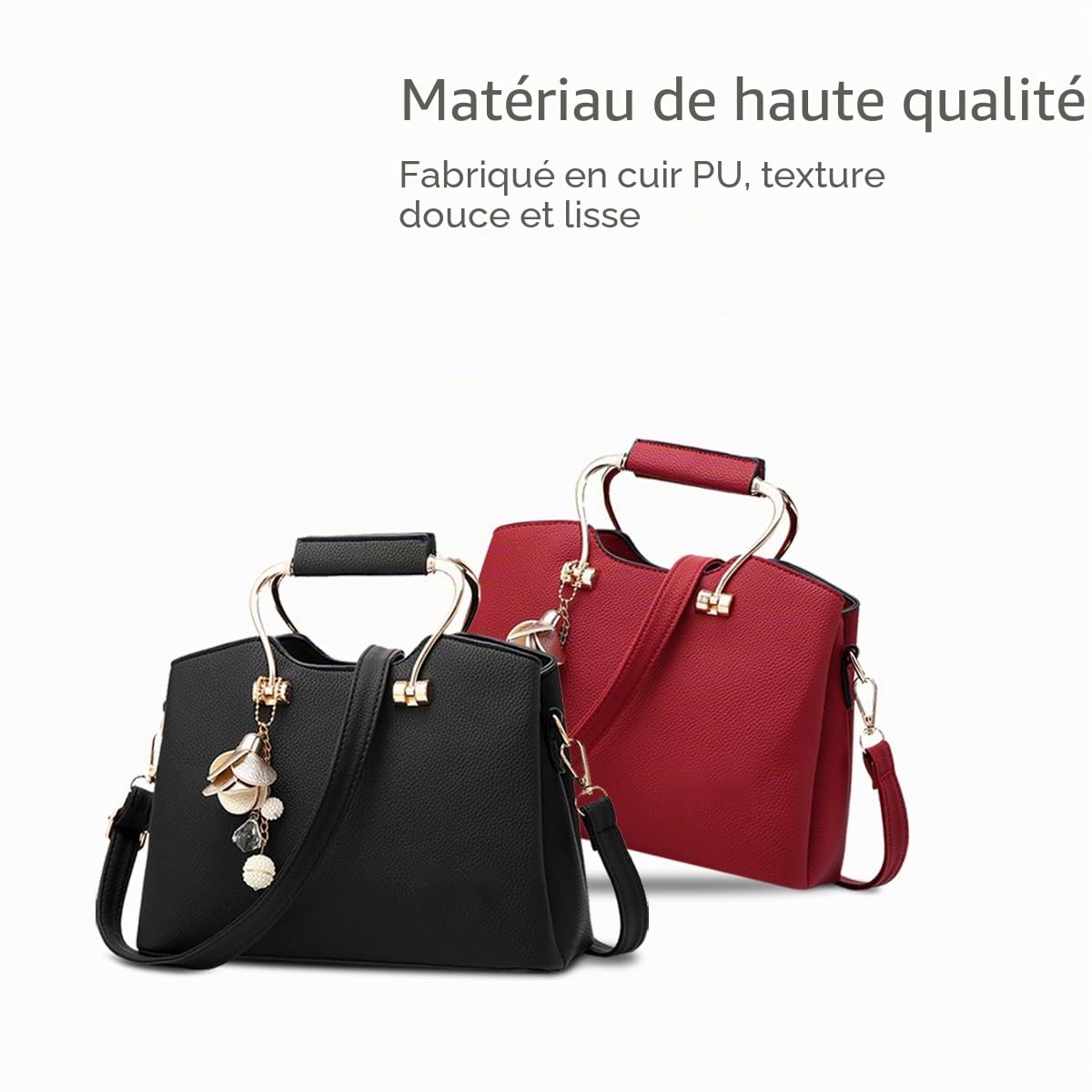 NICOLE&DORIS Femmes Sacs À Main Fourre-Tout Poignée Sacs À Bandoulière Sac Crossbody Sac En Cuir Pour Dames avec Longue Sangle
