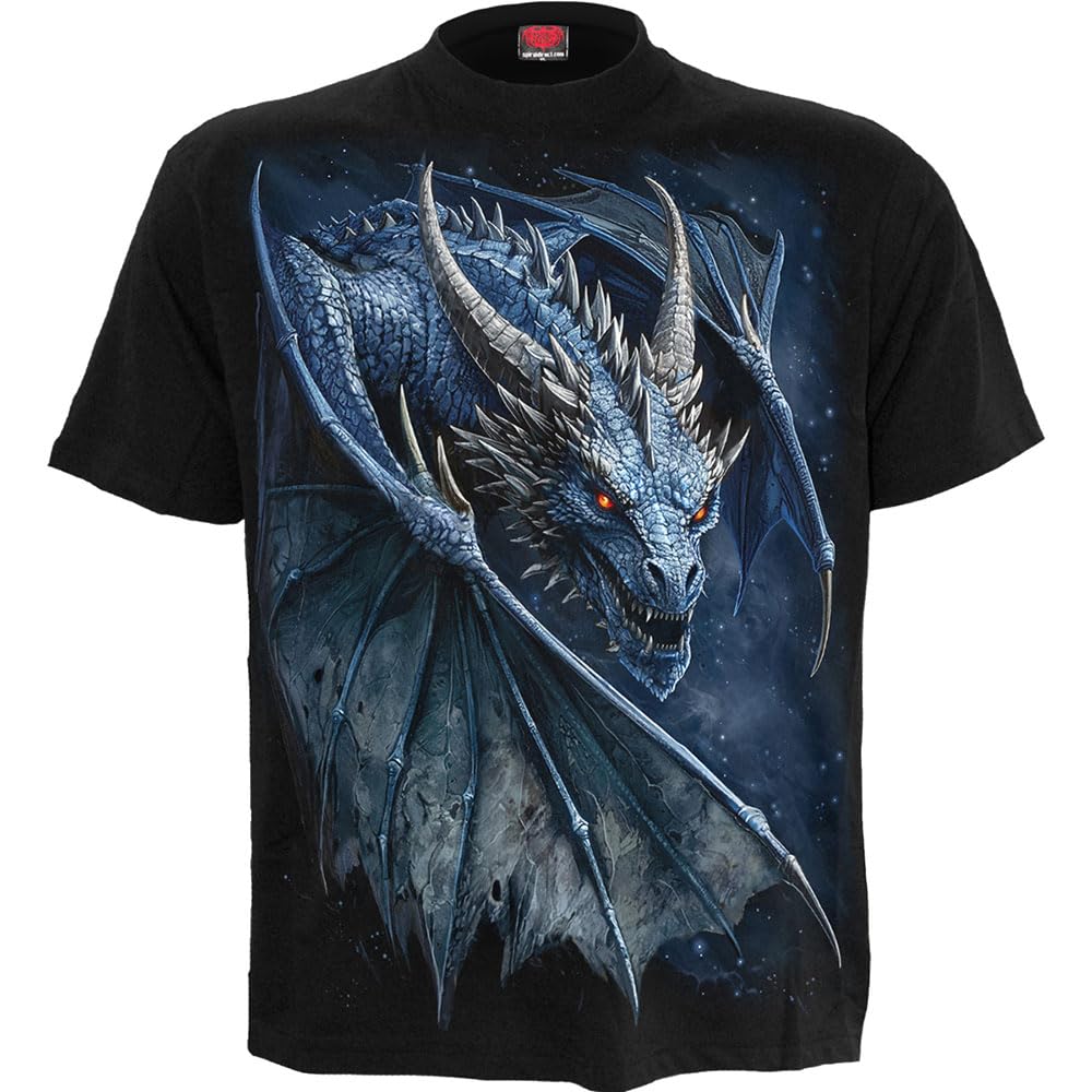 Spiral Men's Black - Storm Dragon - T-Shirt - L L