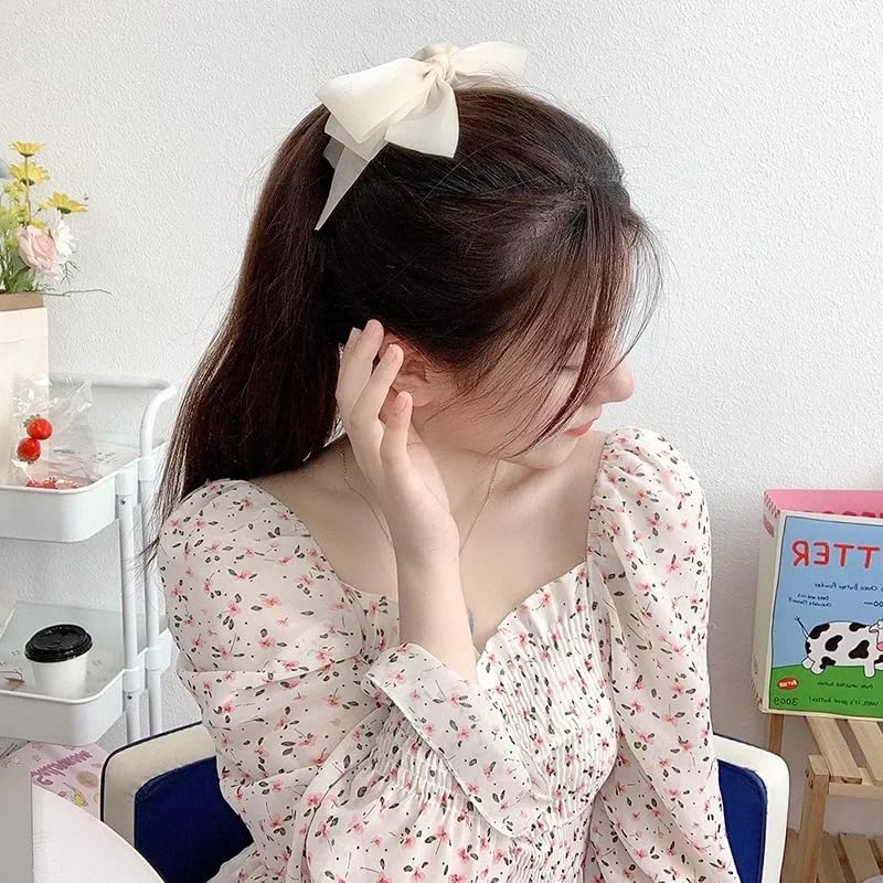 Set de 2 pinzas para cabello con diseño de lazo miniatura 2
