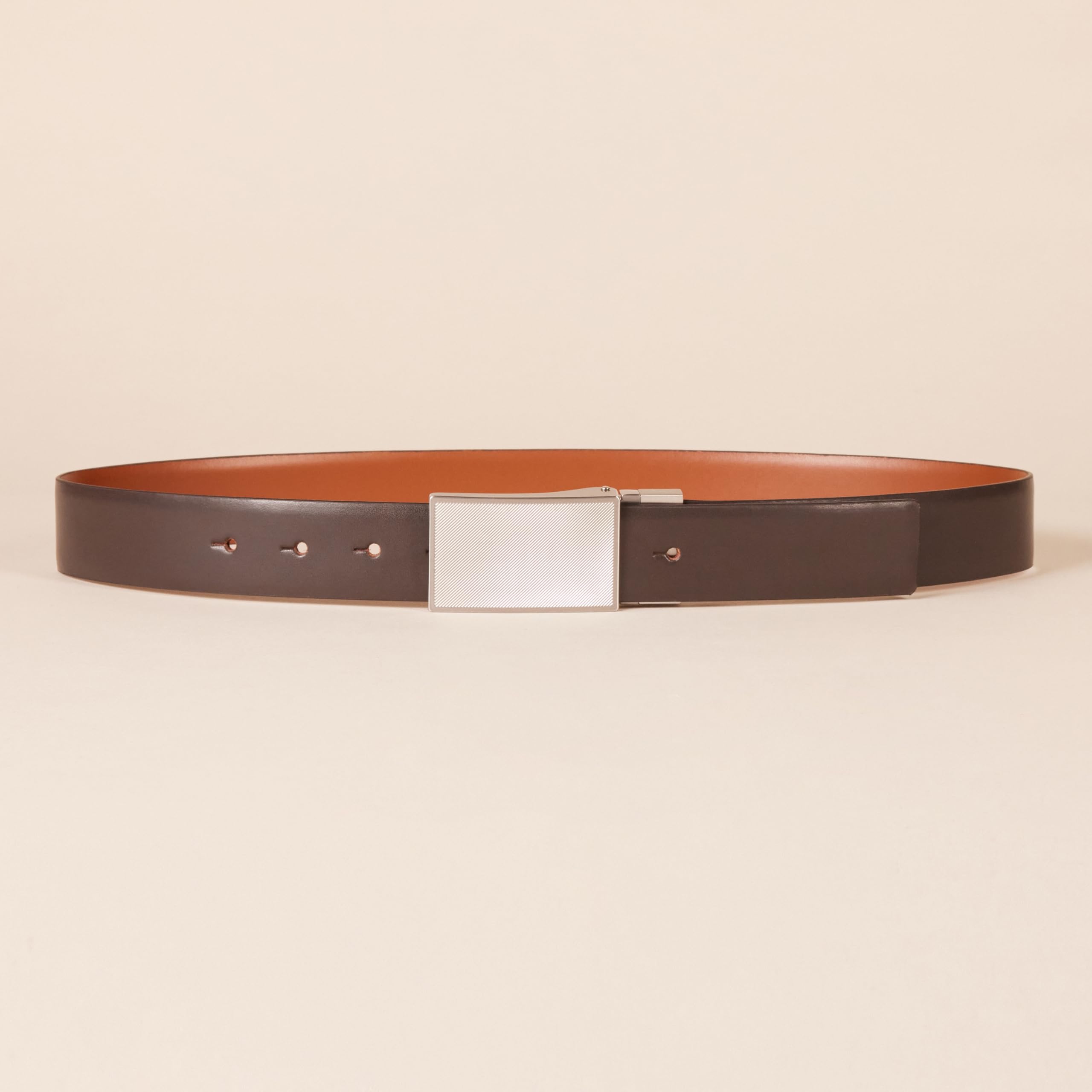 Condition photo showing New/Like New for Amazon Essentials Men's Leather Reversible Plaque Dress Belt