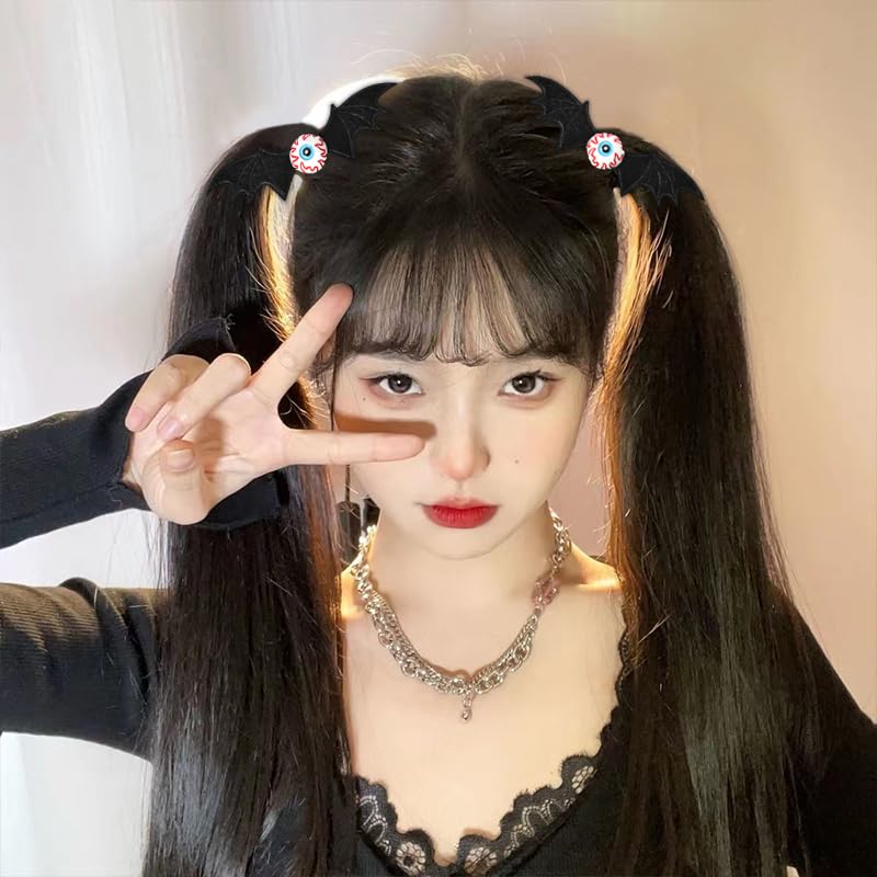 Miniatura 3 de Pinzas para el cabello de Halloween con alas de murciélago para mujeres, horquillas de Halloween para niñas, accesorios para el cabello para