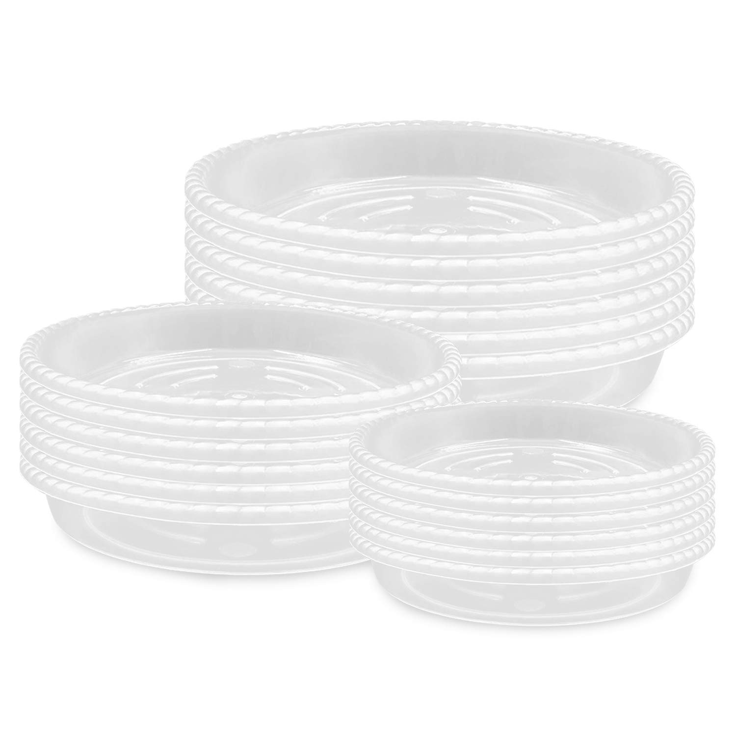 Buy Lainrrew Saucer, 18 Pcs Clear Trays Plastic Pot Saucers Flower Pot