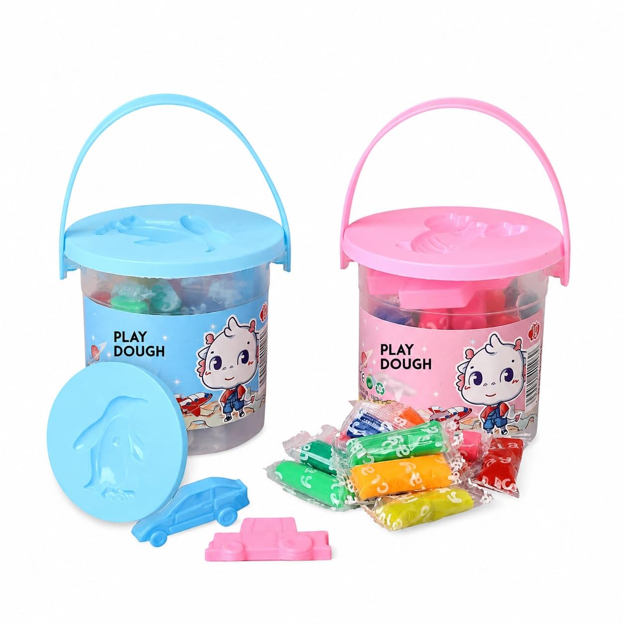 Panda Nest 20 PCS Play Dough Clay Set for Kids with Bucket Storage