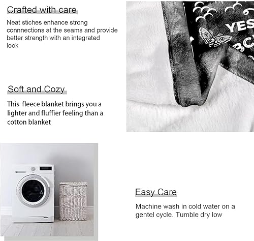 Miniatura 7 de SXCHEN Ouija - Manta de tablero para sofá de 60 x 80 pulgadas, manta de calavera de esqueleto, manta de felpa gótica con sol y luna