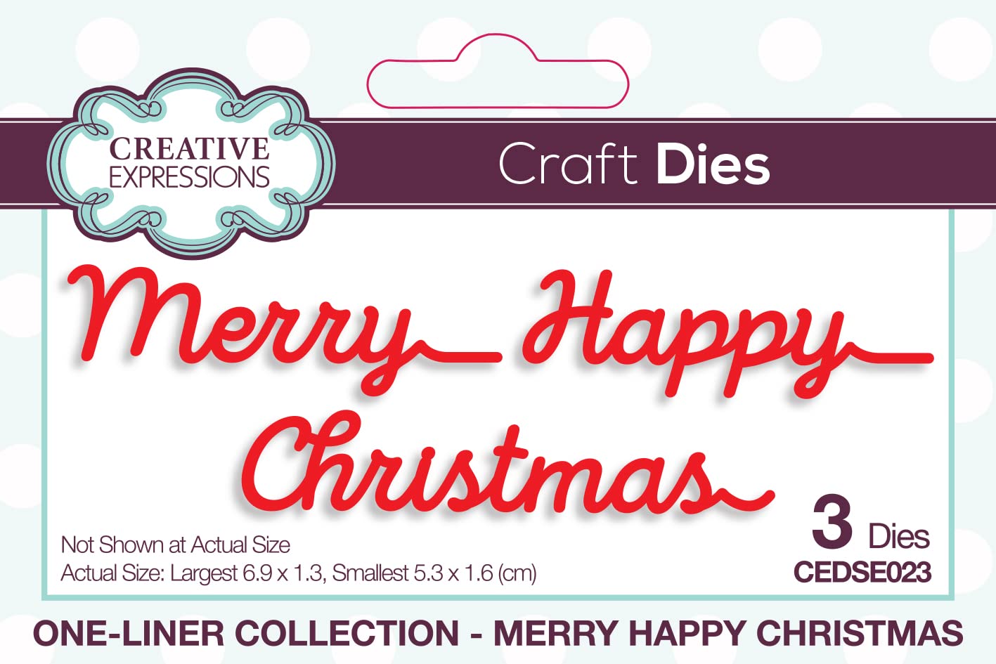 One-liner Collection - Merry Happy Christmas - Craft Die