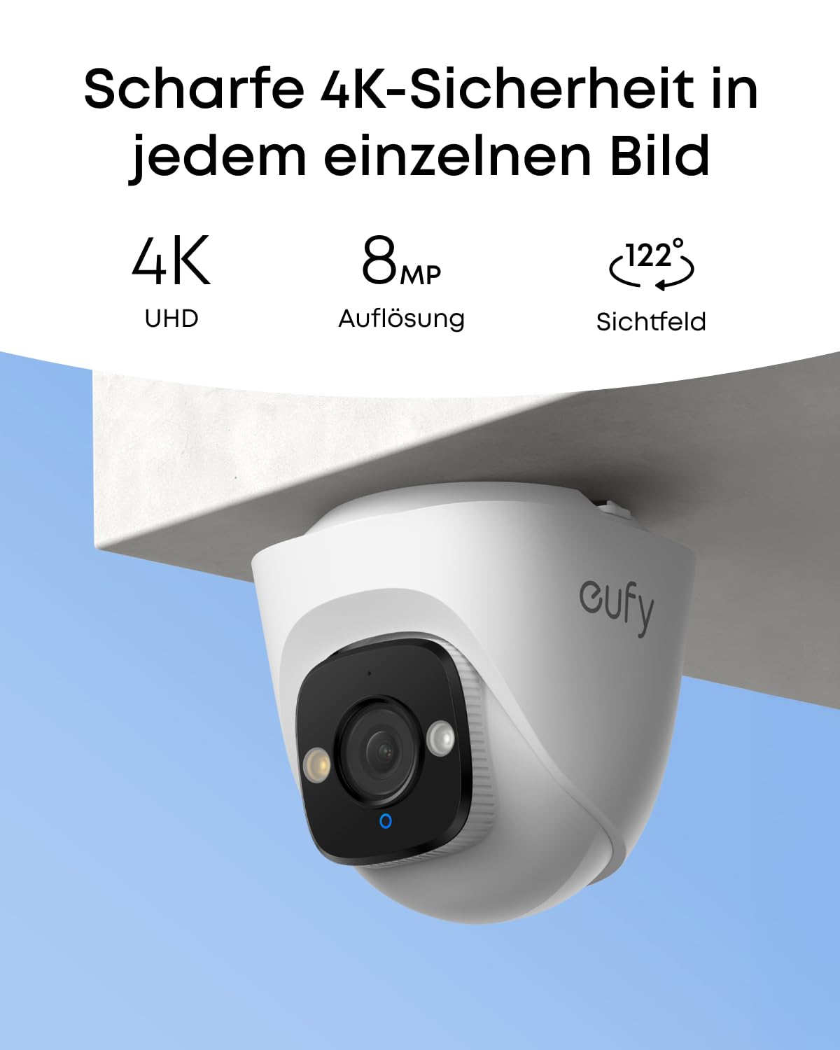 eufy PoE NVR Security System S4, 2× Bullet-PTZ-Kameras, 2X Turrent-Kameras, 360° PTZ, KI Auto-Framing & Tracking, smarte Videosuche, Farbnachtsicht, Stroboskop, Plug & Play, 24/7 Aufnahme, 2TB HDD