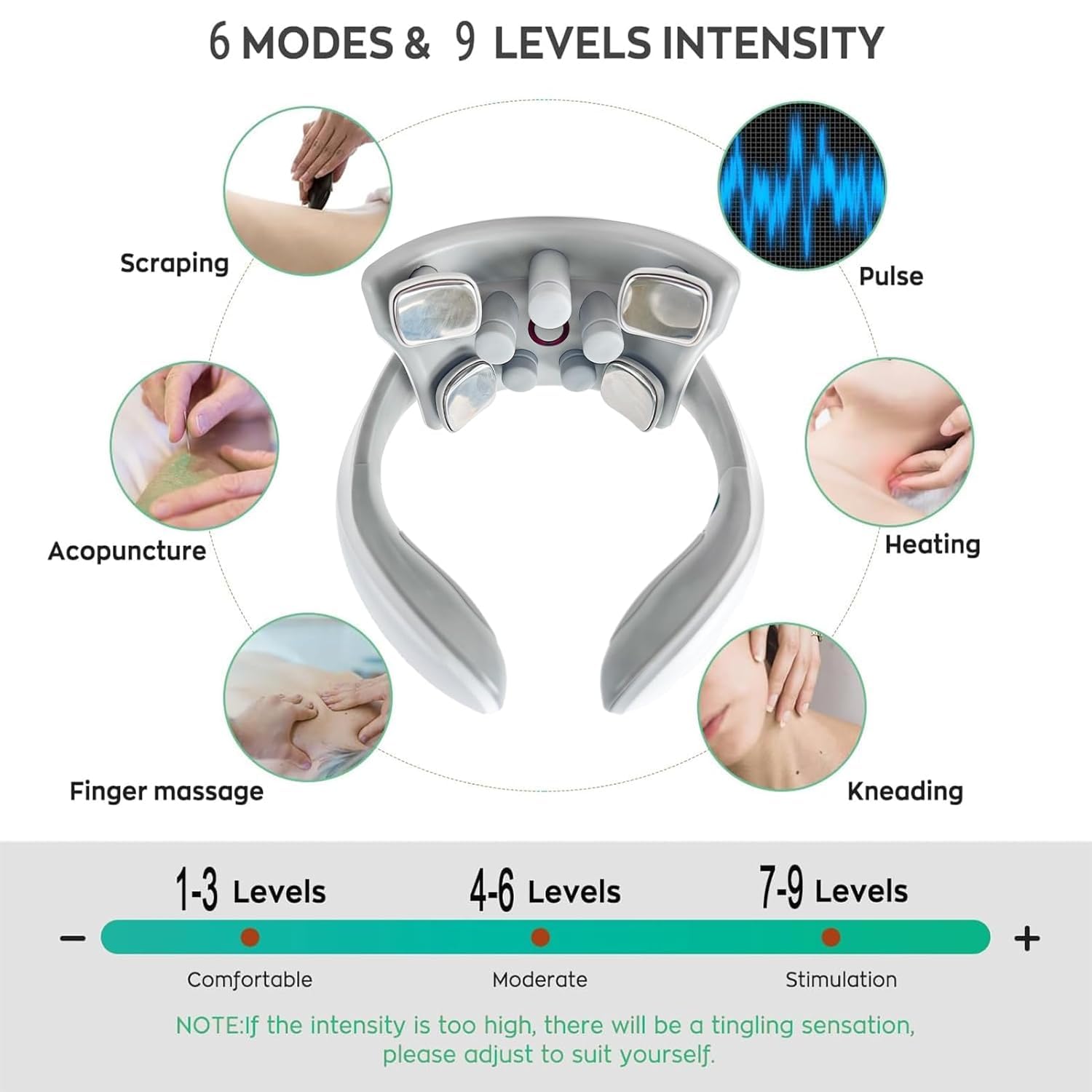 XENGVA Electric Neck Massager with Heat|Pain Relief Deep Tissue, Intelligent High-End Shiatsu Vibrating Neck Massager|Electric Massager for Neck Relaxation,Wireless Massager for Home Office (Standard) XENGVA Electric Neck Massager with Heat|Pain Relief Deep Tissue, Intelligent High-End Shiatsu Vibrating Neck Massager|Electric Massager for Neck Relaxation,Wireless Massager for Home Office (Standard)