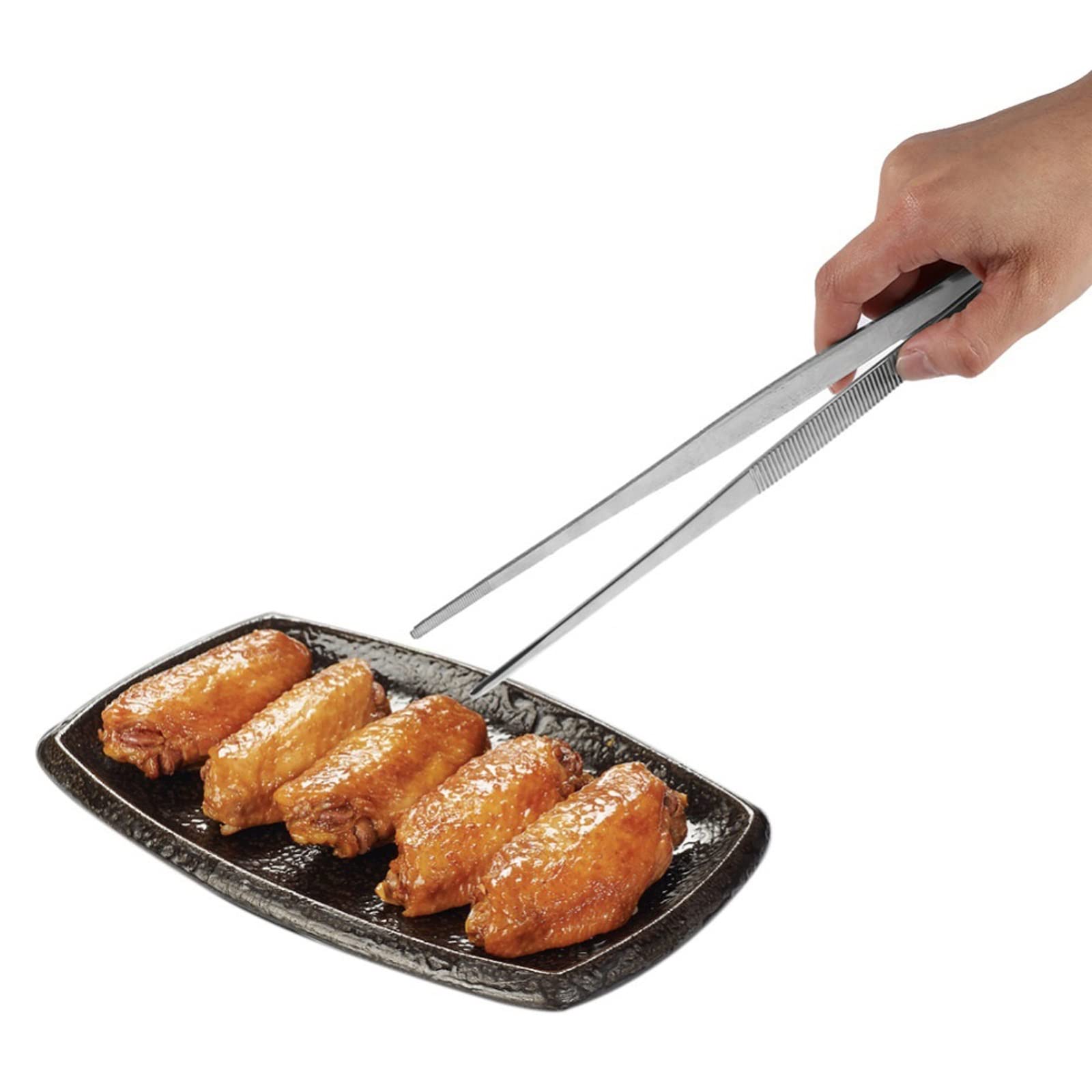 Pinzas de cocina de acero inoxidable, alicates versátiles para barbacoa y clips de alimentos para asar, servir buffet y uso culinario