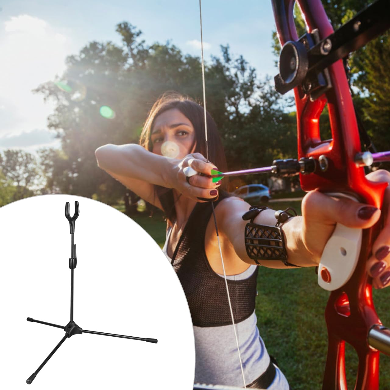 TOYANDONA Support d'arc Pliable Trépied Accessoires De Tir À l'arc